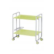 Desserte pliante 2 plateaux Vert - Gris
