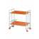Desserte pliante 2 plateaux Orange - Gris