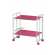 Desserte pliante 2 plateaux Rose - Gris