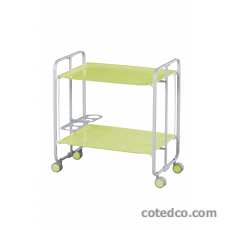 Desserte pliante 2 plateaux Vert - Gris