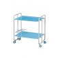 Desserte pliante 2 plateaux Bleu - Gris