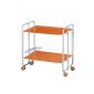 Desserte pliante 2 plateaux Orange - Gris