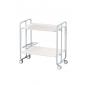 Desserte pliante 2 plateaux Blanc - Blanc