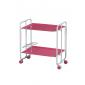 Desserte pliante 2 plateaux Rose - Gris