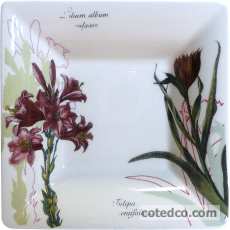 Coffret de 2 Cendrier carr� P.M  9 x 9 cm