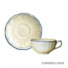 Coffret de 2 tasses et soucoupes d�jeuner - 40 cl - diam. 18 cm