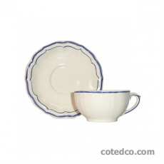 Coffret de 6 tasses et soucoupes th� - 20 cl - diam. 15,3 cm