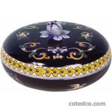 Coffret de 1 bonbonni�re � bouton - diam. 15,8 cm