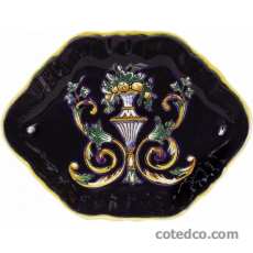 Coffret de 1 cendrier ovale festons - 13,4x10 cm