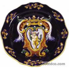 Coffret de 1 cendrier Louis XV - diam. 14,5 cm