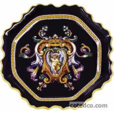 Coffret de 1 plateau Rouen dentel� - diam. 21,2 cm