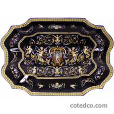 Coffret de 1 plateau de soupi�re Louis XV - 45x36 cm