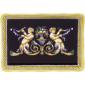 Coffret de 1 plateau festons motif n� 2 - 17,8x13,5 cm