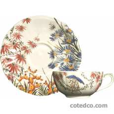 Coffret de 2 tasses et soucoupes d�jeuner - 40 cl - diam. 18 cm