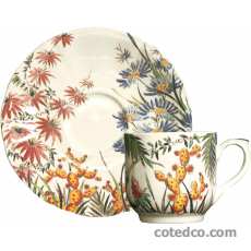 Coffret de 6 tasses et soucoupes caf� - 11 cl - diam. 14 cm