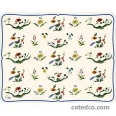 Plateau GM M�lamine - 48x38 cm - Oiseau de Paradis
