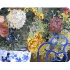 Plateau GM M�lamine - 48x38 cm - Chaise bleue