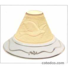 Photophore Porcelaine Florentine Platine