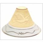 Photophore Porcelaine Florentine Platine