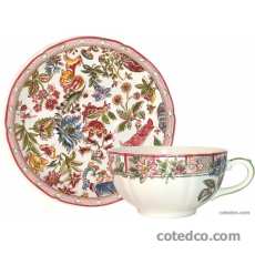 Coffret de 2 tasses et soucoupes d�jeuner - 40 cl - diam. 18 cm