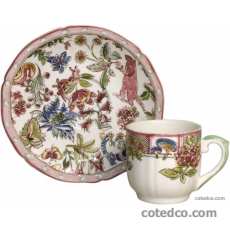 Coffret de 6 tasses et soucoupes caf� - 11 cl - diam. 14 cm