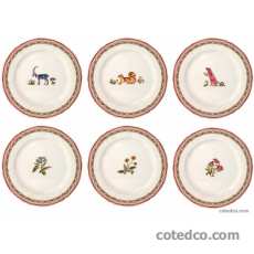 Coffret de 6 Assiettes dessert - diam. 23,2 cm