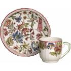 Coffret de 6 tasses et soucoupes caf� - 11 cl - diam. 14 cm