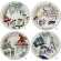 Coffret de 4 Assiettes canap�s Monuments - diam. 16,5 cm