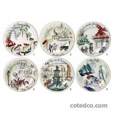 Coffret de 6 Assiettes dessert assorties - diam. 21,8 cm