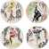 Coffret de 4 Assiettes canap�s Mode - diam. 16,5 cm