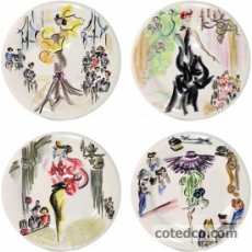 Coffret de 4 Assiettes canap�s Mode - diam. 16,5 cm