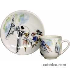 Coffret de 2 tasses et soucoupes moka - 10 cl