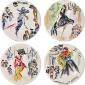 Coffret de 4 Assiettes dessert Mode - diam. 21,8 cm