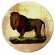 Coffret de 1 plat � dessert Lion - diam. 30 cm