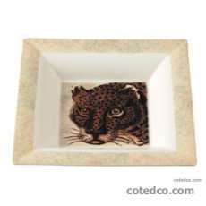 Coffret de 1 cendrier carr� G.M. - 17x17 cm