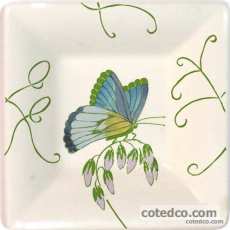 Coffret de 2 cendriers carr� P.M. - 9,1x9,1 cm