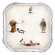 Coffret de 1 porte-carte Pompadour  n� 1 - 15x15 cm
