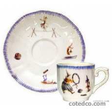 Coffret de 6 tasses et soucoupes caf� - 11 cl - diam. 14 cm