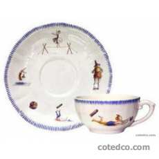 Coffret de 6 tasses et soucoupes th� - 20 cl - diam. 15,3 cm