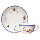 Coffret de 6 tasses et soucoupes th� - 20 cl - diam. 15,3 cm