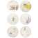 Coffret de 6 Assiettes dessert assorties - diam. 21,8 cm