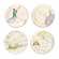 Coffret de 4 dessous de carafe - diam. 12,8 cm