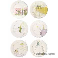 Coffret de 6 Assiettes dessert assorties - diam. 21,8 cm