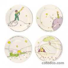 Coffret de 4 dessous de carafe - diam. 12,8 cm