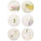 Coffret de 6 Assiettes dessert assorties - diam. 21,8 cm