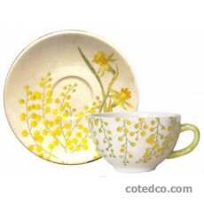 Coffret de 2 tasses et soucoupes d�jeuner - 32 cl - diam. 18 cm