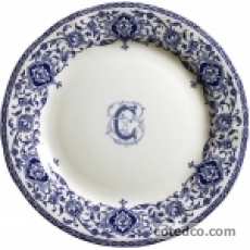 Coffret de 6 Assiettes plates extra - diam. 27,4 cm ( lettre au choix )