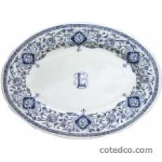 Coffret de 1 plat ovale n� 6 - 37x26 cm ( lettre au choix )