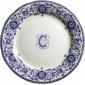 Coffret de 6 Assiettes plates extra - diam. 27,4 cm ( lettre au choix )