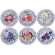 Coffret de 6 Assiettes dessert fleuri - diam. 21,8 cm